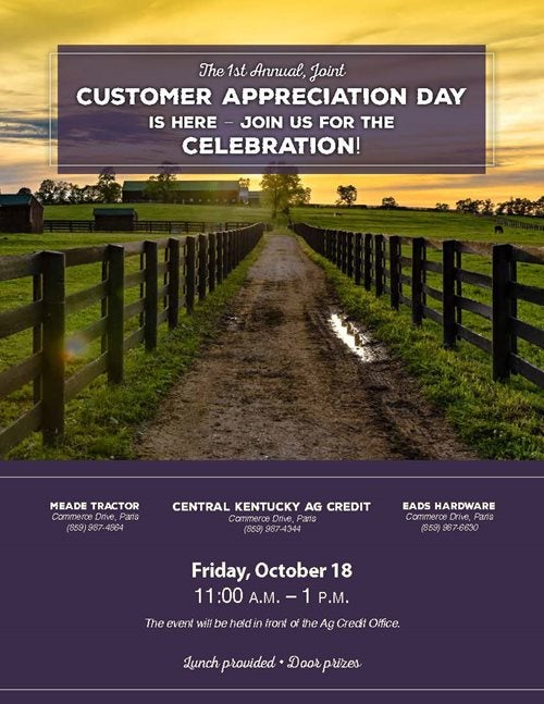 Paris Branch customer appreciation day flyer