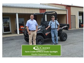  Tom Zack Evans (Ag Credit) with Joe Haydon (Haydon Equipment, Inc.)  