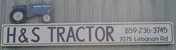 H&S Tractor sign